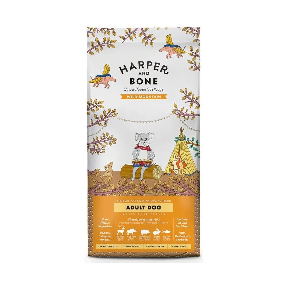Harper and Bone Adult Med/Large Wild Mountain Pienso para Perros