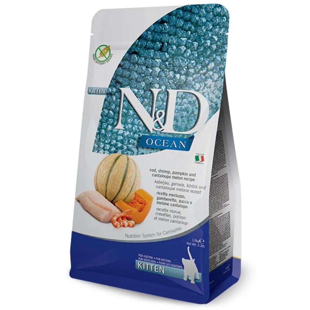 Farmina ND Ocean Grain Free Kitten Bacalao Calabaza Gato