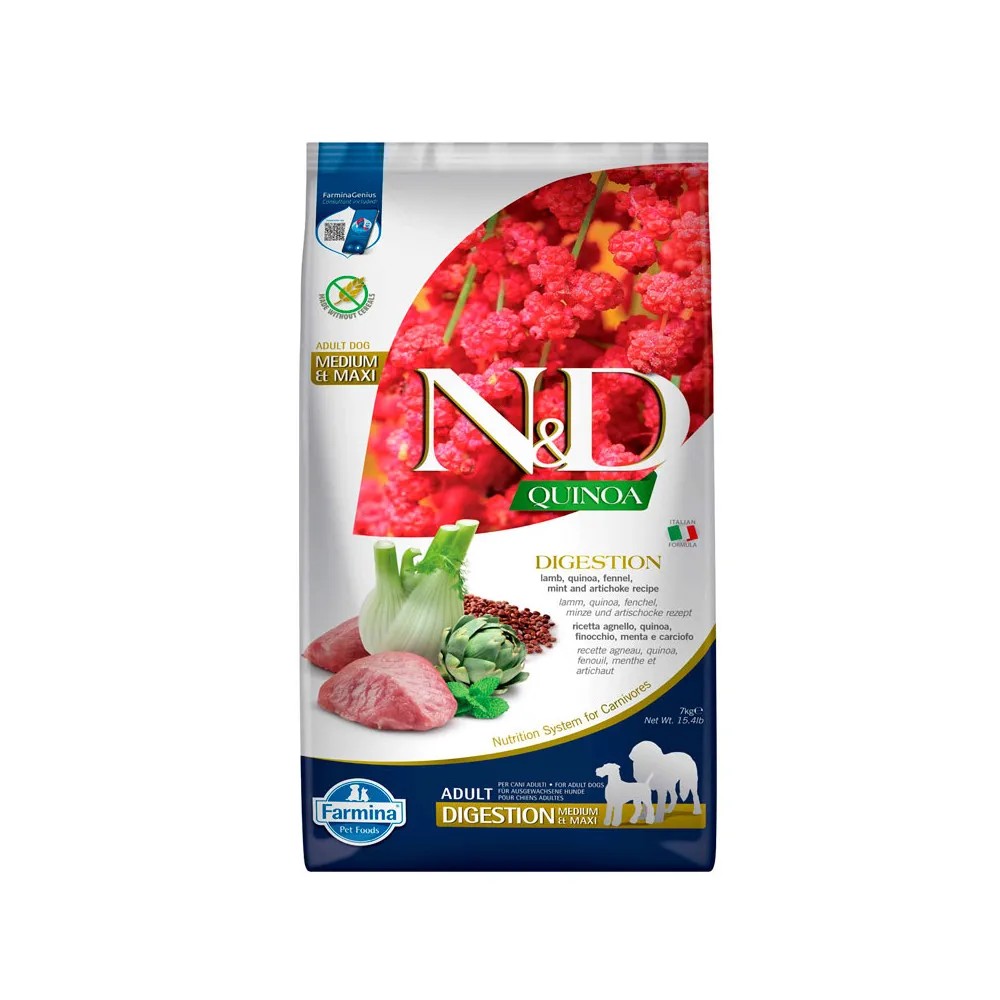 Farmina ND Quinoa Digestion Cordero Medium/Maxi para Perros