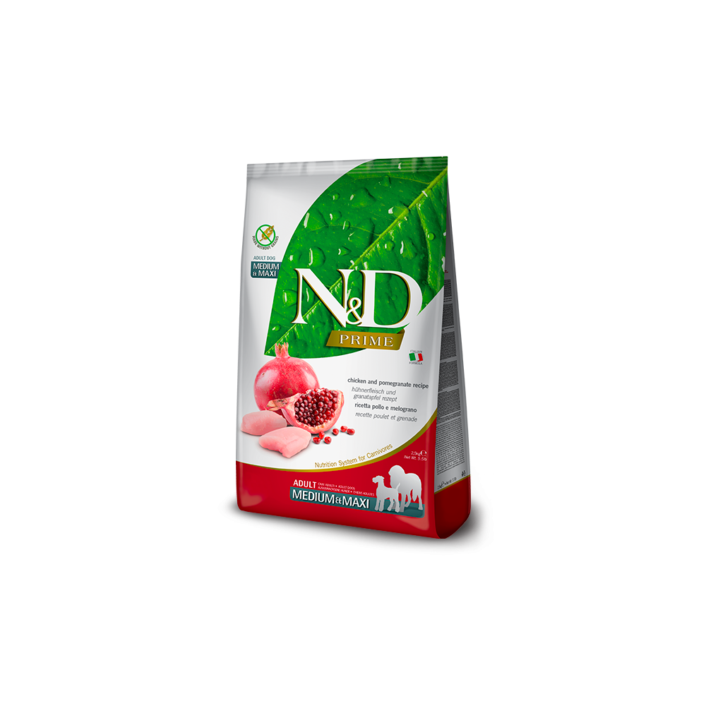Farmina N&D Prime Grain Free Adult Medium - Maxi Pollo y Granada Perro
