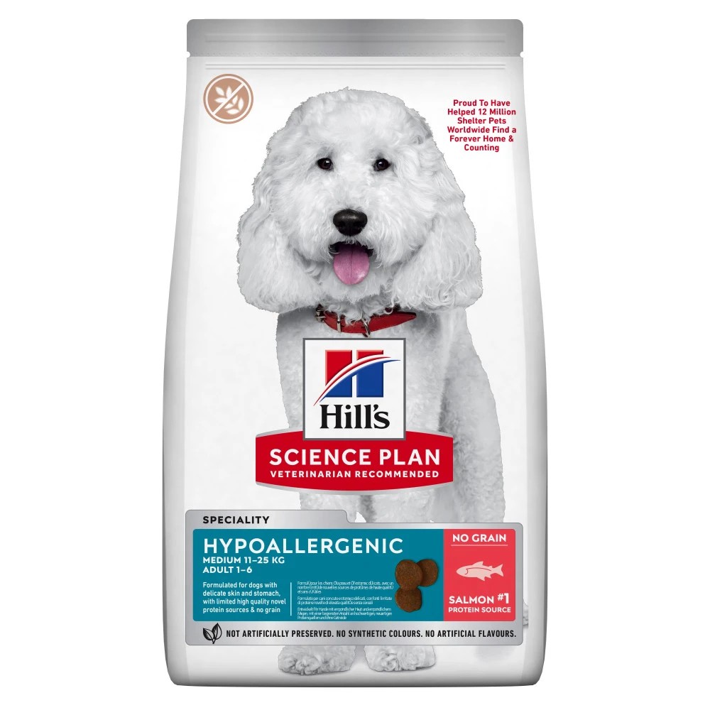 Hill's Science Plan Adult Hypoallergenic Medium Salmón Perros