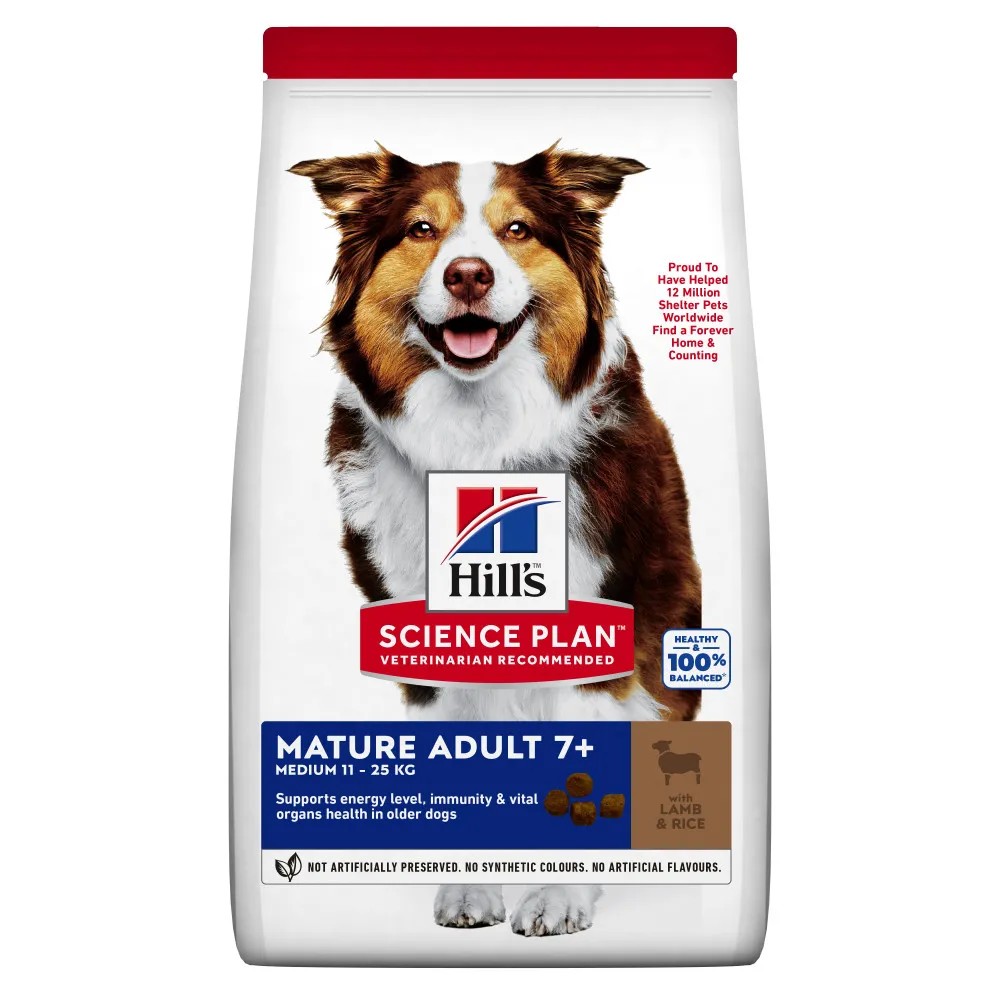 Hill's Science Plan Mature Adult 7+ Medium Cordero y Arroz Perros