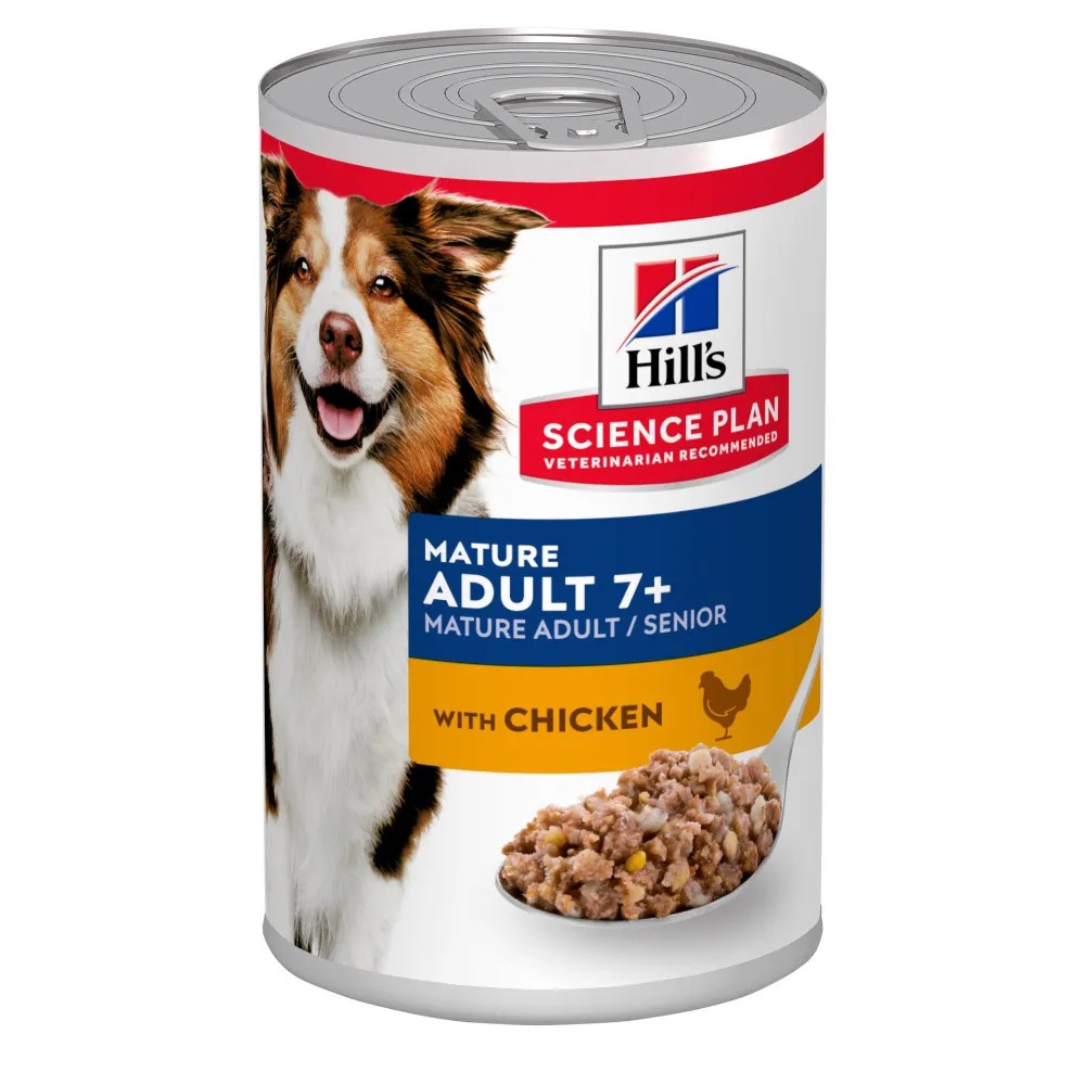 Hill's Science Plan Mature Adult 7+ Pollo Perros Latas 370 GR