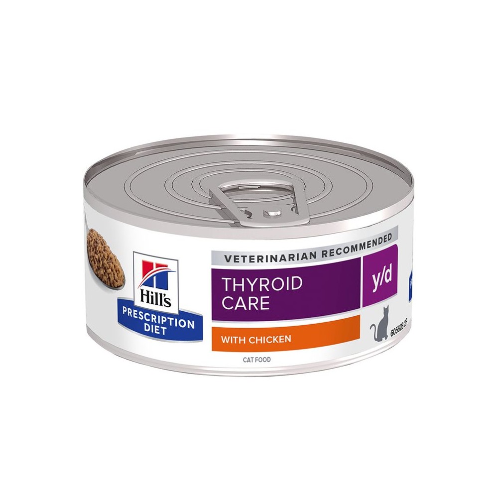 Hill's y/d Prescription Diet  THYROID CARE latas comida húmeda para gatos 156 GR