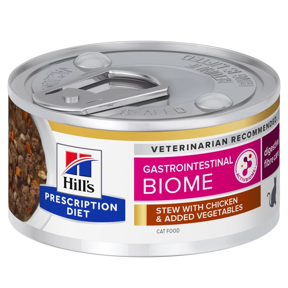 Hill's Gatos Gastrointestinal Biome Estofado de Pollo con Verduras Latas 82 gr