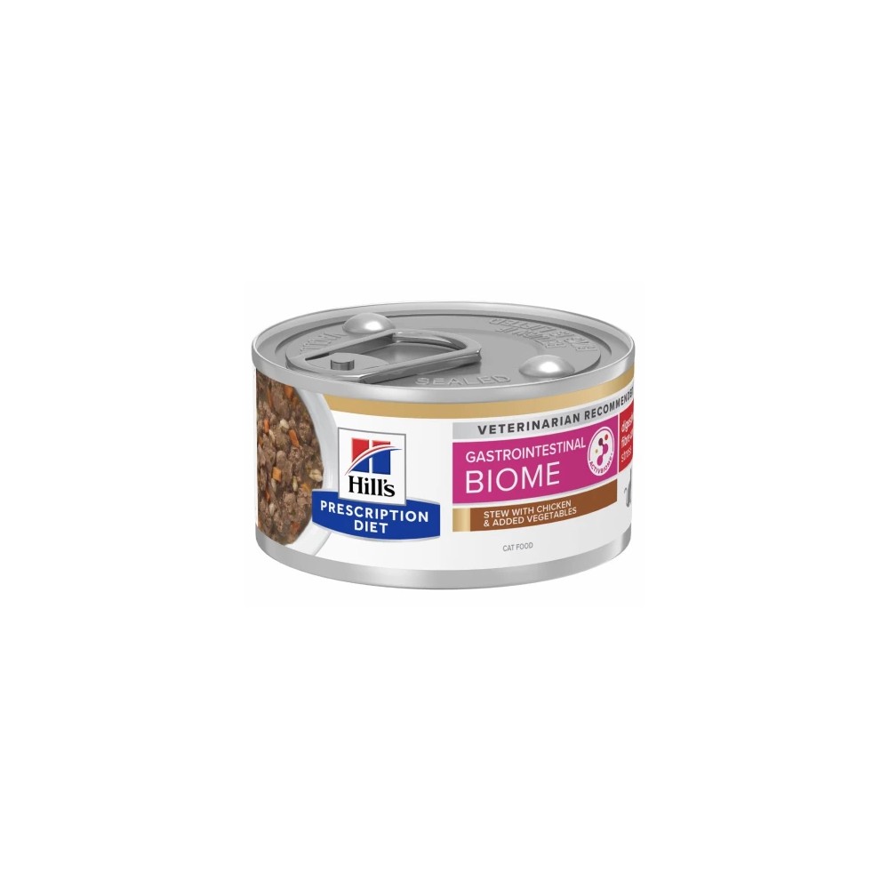 Hill's Prescrition Diet Gastrointestinal Biome Stress Estofado Pollo y Verduras Gato Latas 82 gr