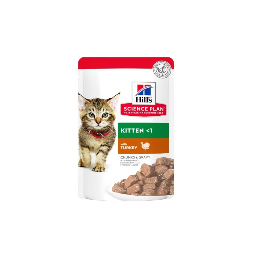 Hill's Science Plan Kitten Pavo Sobres en Salsa Gatos 85 gr