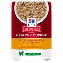 Hill´s Science Plan Healthy Cuisine Kitten Estofado Pollo y Verduras Sobres 80 gr