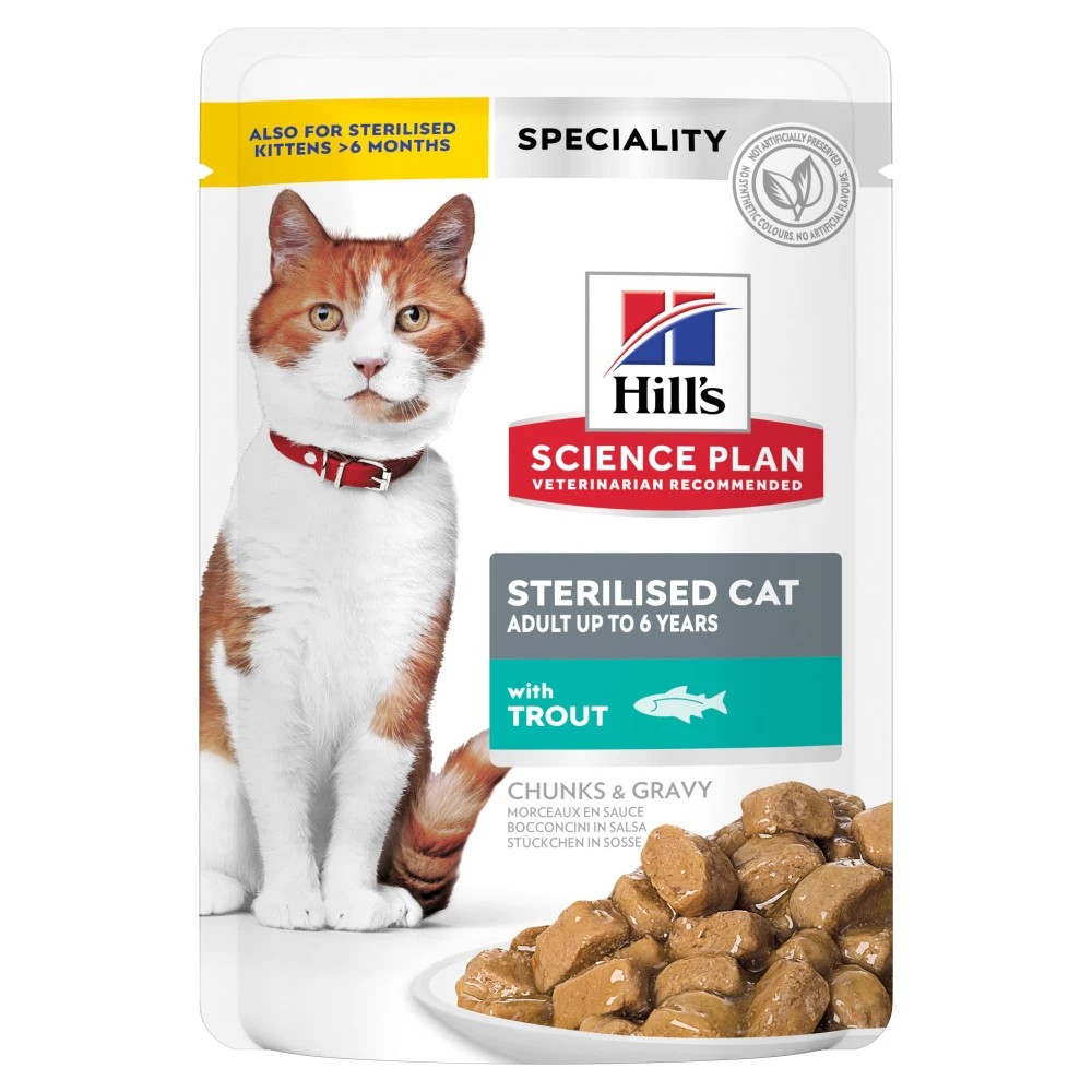 Hill´s Science Plan Gato Sterilised Young Adult con Trucha Salsa Sobres 85 gr