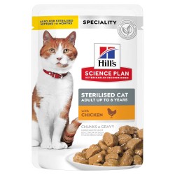 Hill´s Science Plan Gato Sterilised Young Adult con Pollo Salsa Sobres 85 gr