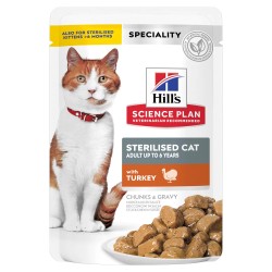 Hill´s Science Plan Gato Sterilised Young Adult con Pavo Salsa Sobres 85 gr