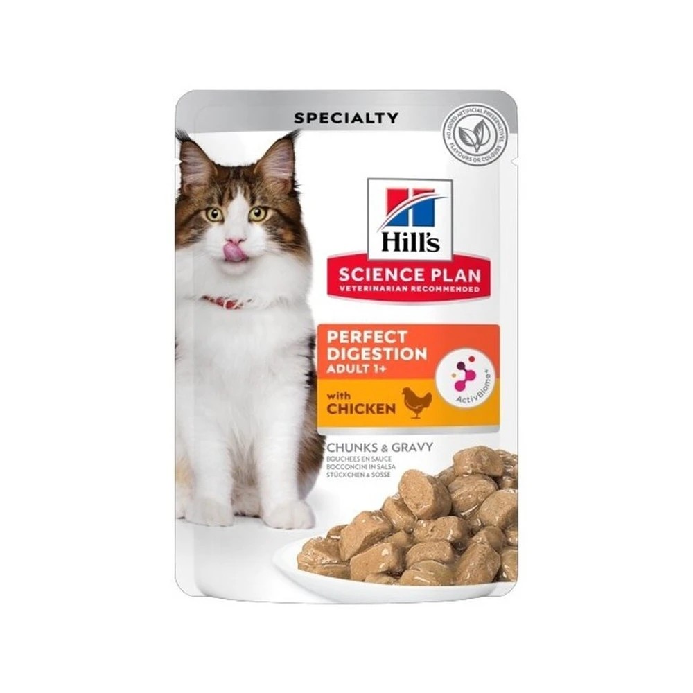 Hill´s Science Plan Gato Perfect Digestion con Pollo Salsa Sobres 85 gr