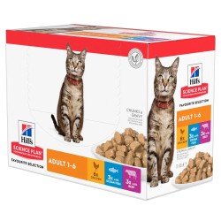 Hill´s Science Plan Gato Adulto Multipack Pollo, Pescado y Ternera Salsa Sobres