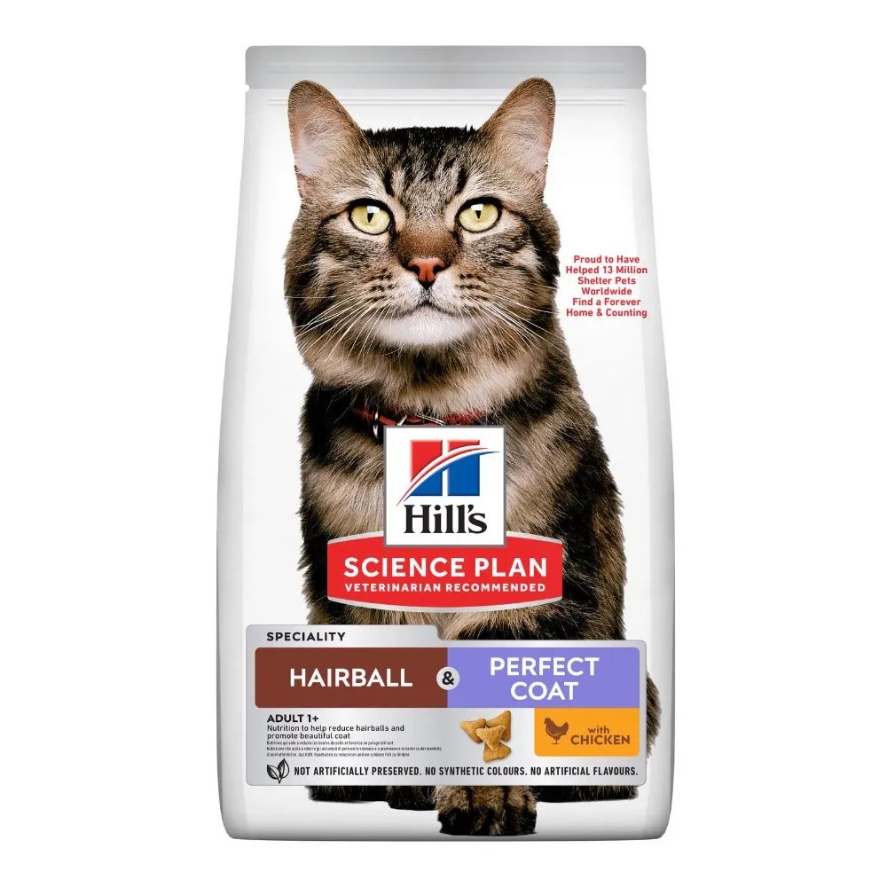 Hill's Science Plan Hairball & Perfect Coat Adult Pollo Gatos