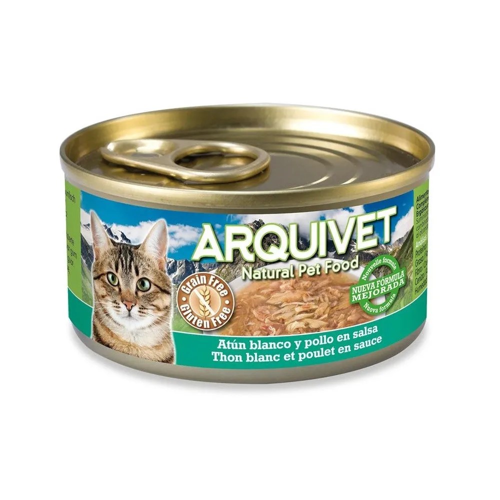 Arquivet Gato Atún Blanco y Pollo en Salsa Lata 80 GR