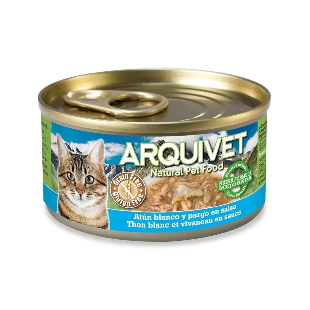 Arquivet Gato Atún Blanco y Pargo en Salsa Lata