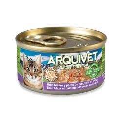 Arquivet Gato Atún Blanco y Palito de Cangrejo en Salsa Lata 80 gr