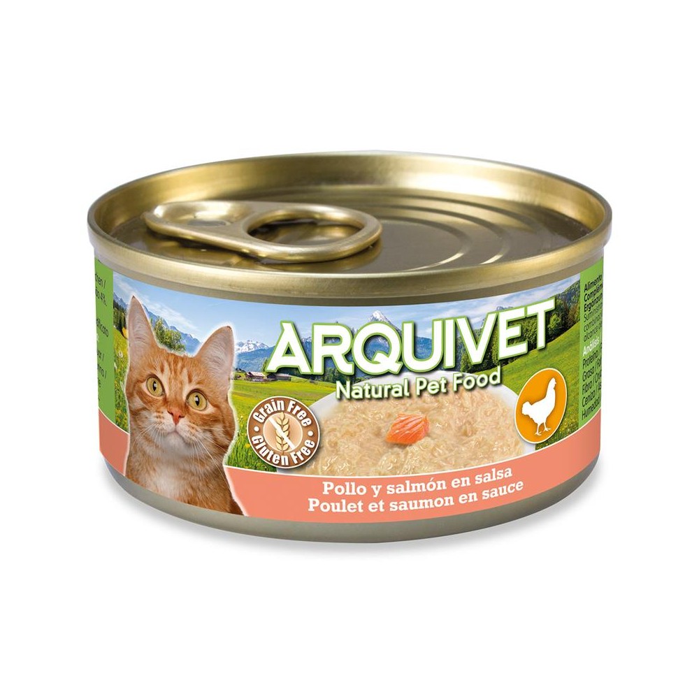 Arquivet latas Pollo en salsa con Salmón 80 gr