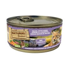 Natural Greatness Codorniz con Riñones de Cerdo, Zanahorias, Judías y Tomillo Gato Latas 170 GR