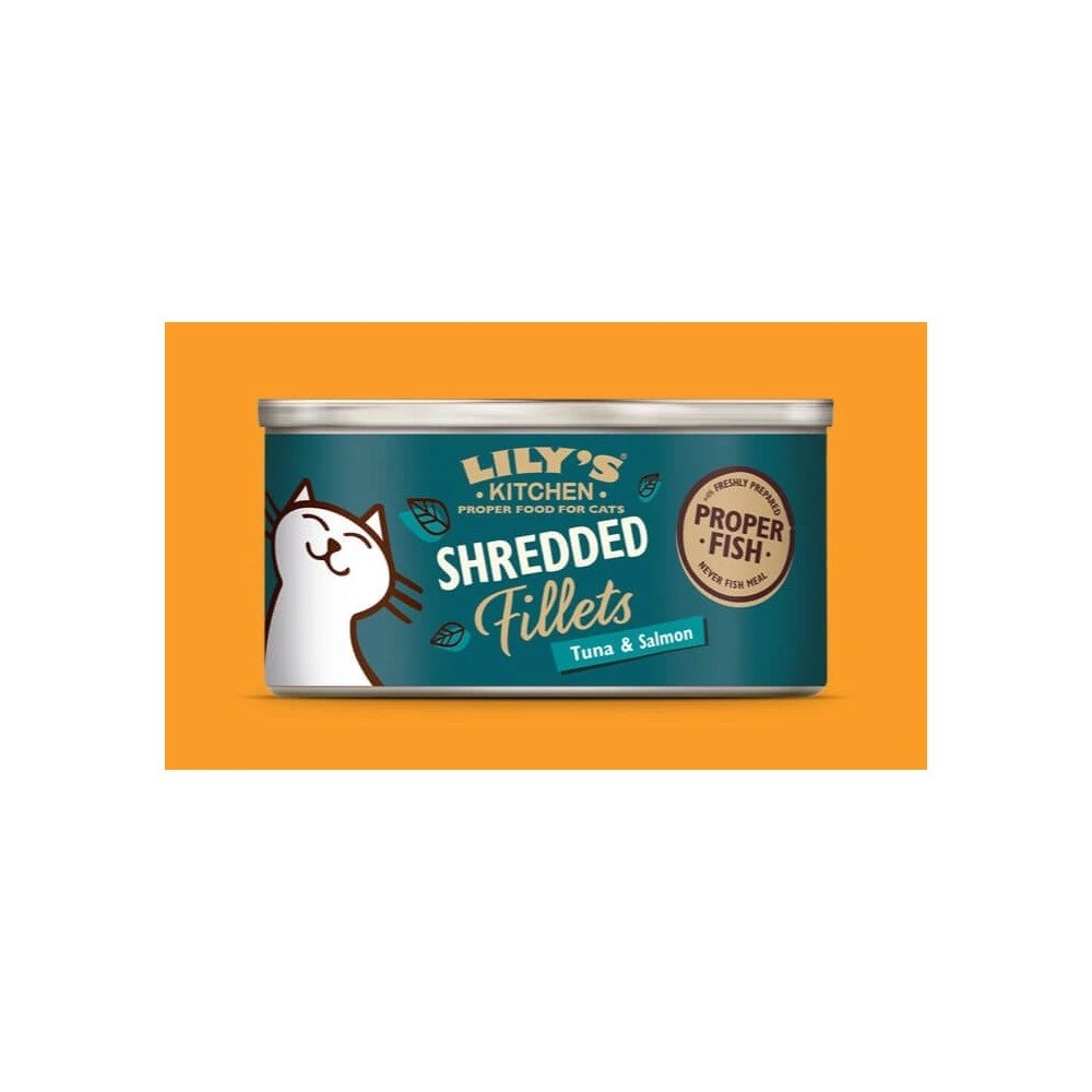 Lily's Kitchen Filetes de Atun y Salmón Lata Gatos 70 gr