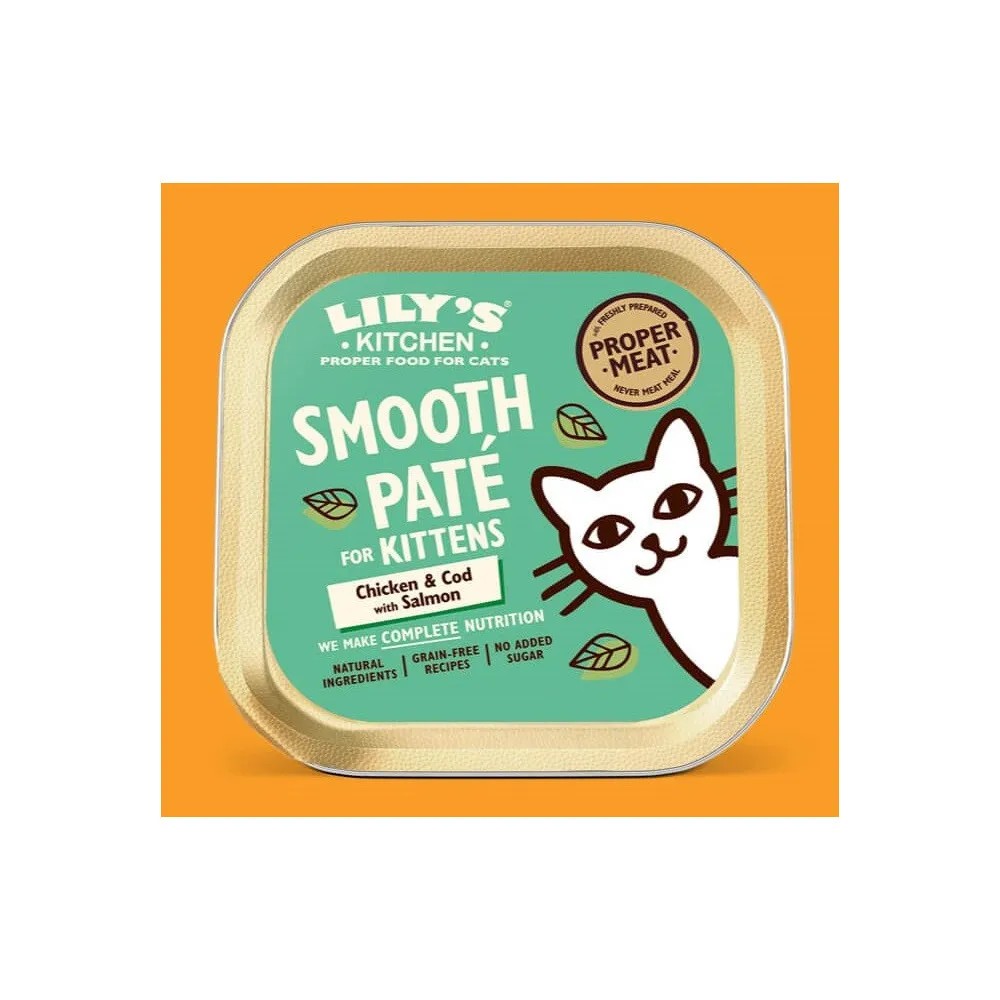 Lily's Kitchen Smooth Paté de Pollo y Bacalao Kitten Gatos 85 GR