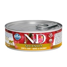 Farmina ND Quinoa Skin Coat Codorniz Gato Latas 80 gr