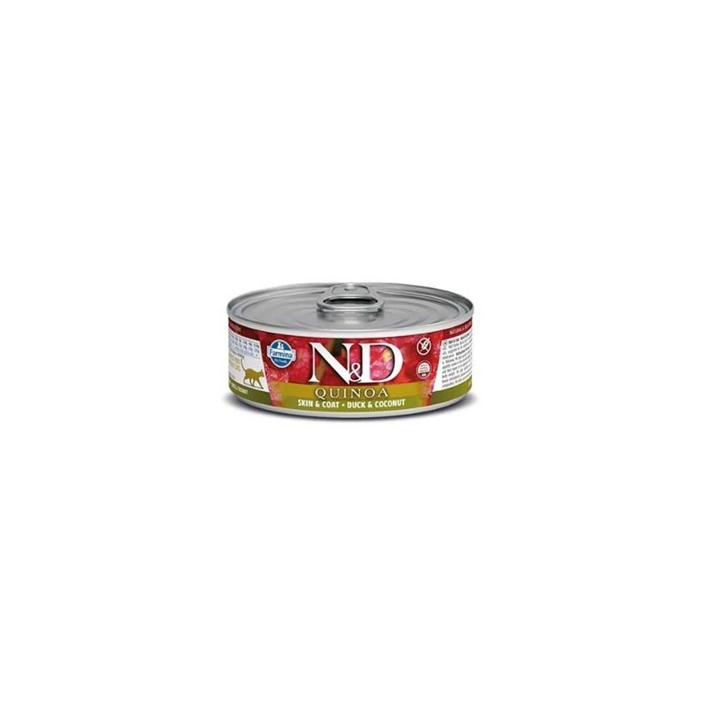 Farmina ND Quinoa Skin Coat Pato Gato Latas 80 gr