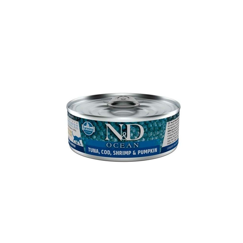 Farmina ND Ocean Atun Bacalao y Calabaza Gato Latas 70 gr