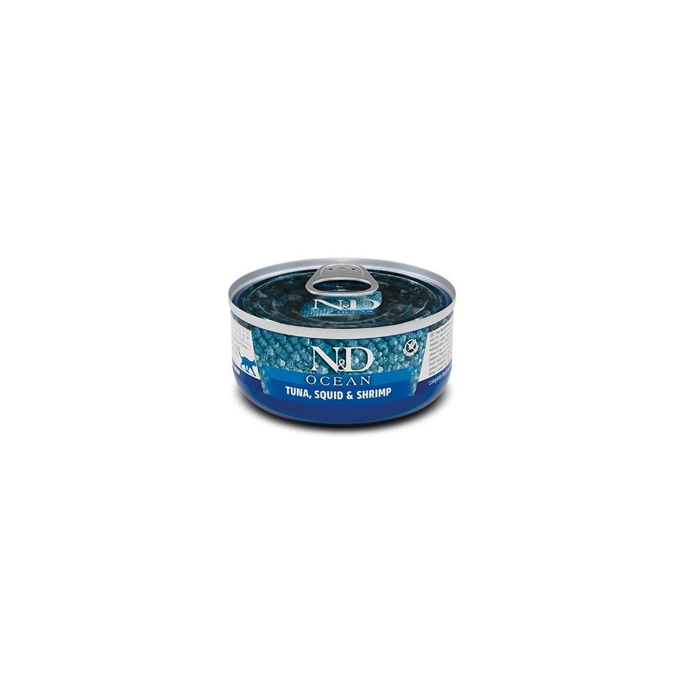 Farmina ND Ocean Atun, Calamar y Gambas Gato Latas 70 gr