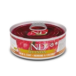 Farmina ND Quinoa Skin Coat Arenque Gato Latas 80 gr