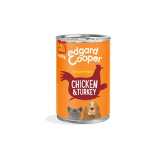 Edgard & Cooper Adult Grain Free Pollo y Pavo Perro Latas 400 gr