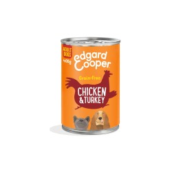 Edgard & Cooper Adult Grain Free Pollo y Pavo Perro Latas 400 gr
