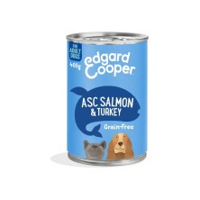 Edgard & Cooper Adult Grain Free Salmón y Pavo Perro Latas 400 gr