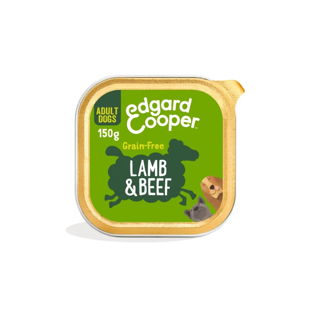 Edgard & Cooper Adult Grain Free Cordero y Ternera Perro Tarrinas 150 gr