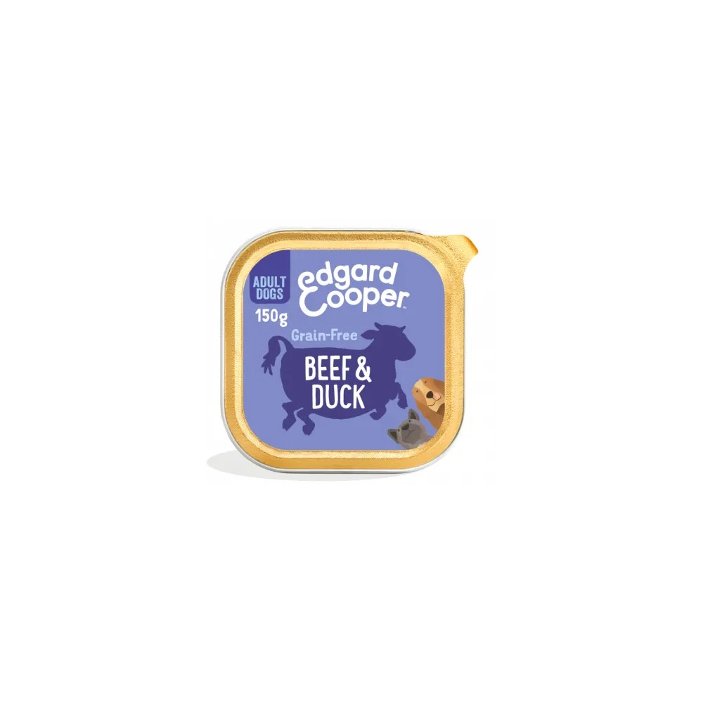 Edgard & Cooper Adult Grain Free Ternera y Pato Perro Tarrinas 150 gr
