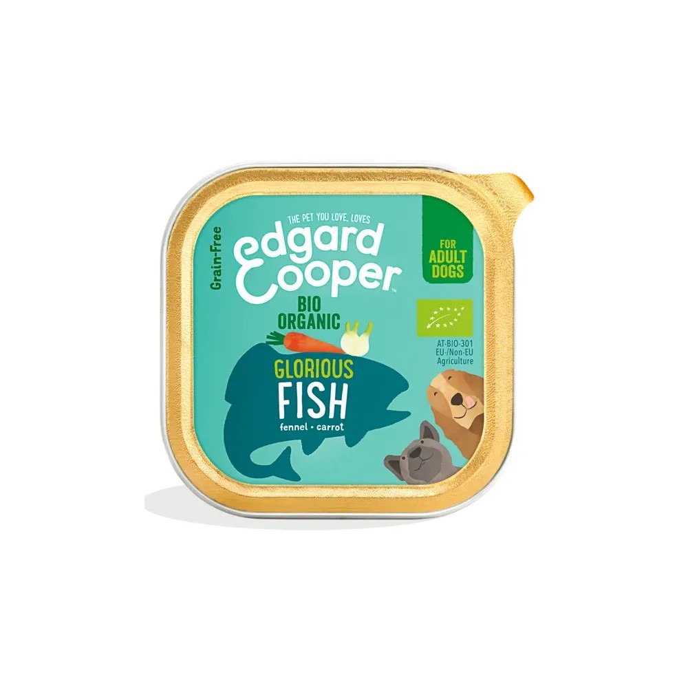 Edgard & Cooper Adult BIO Organic Pescado Tarrina para Perros 100 gr
