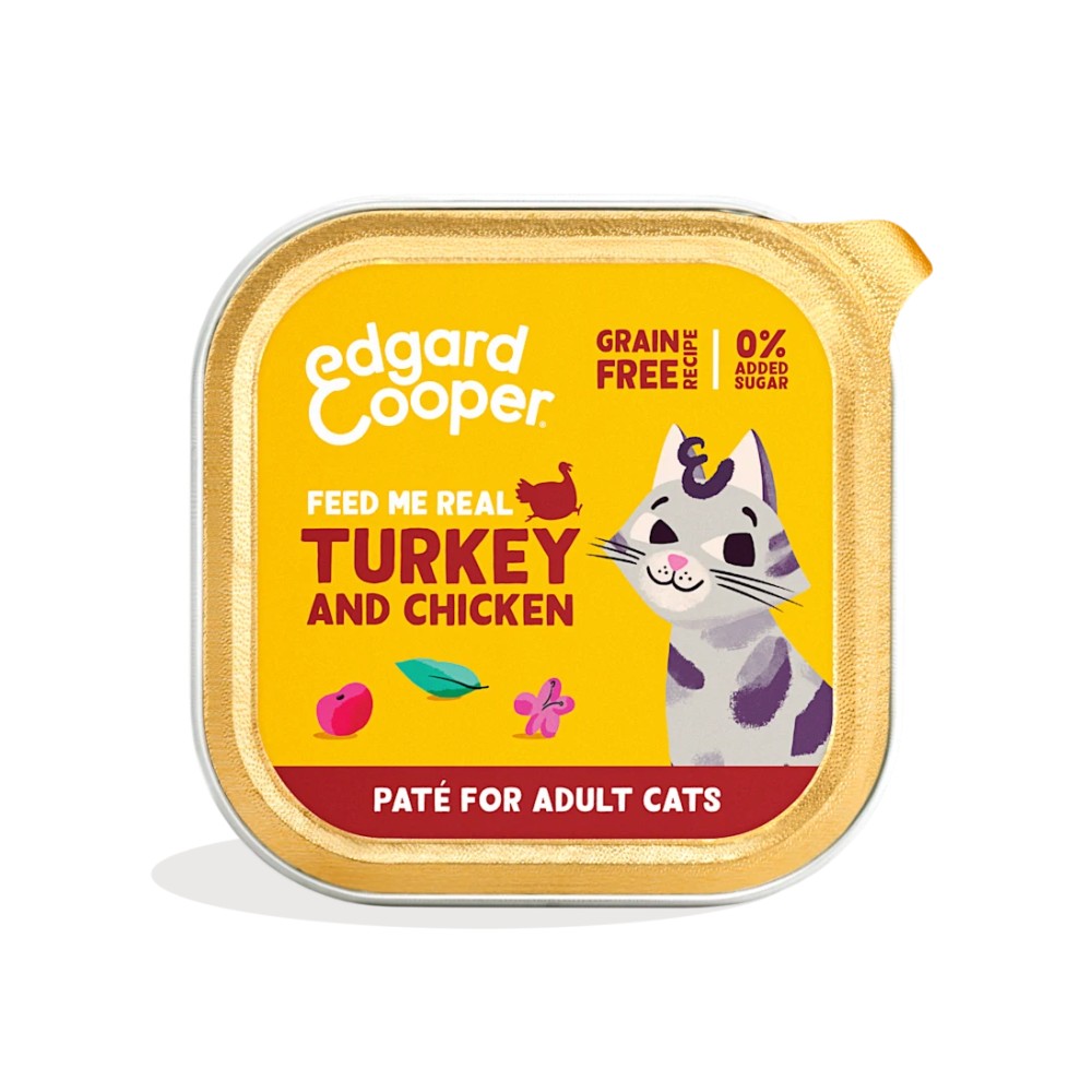 Edgard & Cooper Adult Pavo y Pollo de Corral Paté Gatos 85 gr