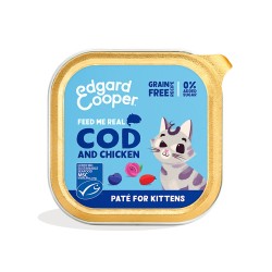 Edgard & Cooper Kitten Bacalao y Pollo de Corral Paté Gatos 85 gr