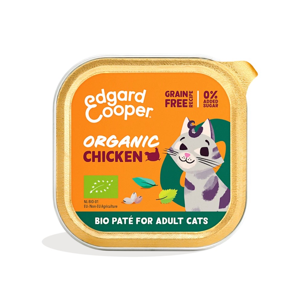 Edgard & Cooper Organic Adult Pollo Ecológico Tarrina Gatos 85 gr