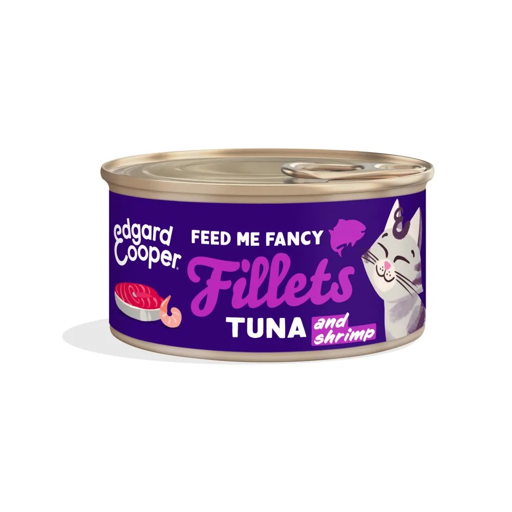 Edgard & Cooper Filetes de Atún y Gambas Grain Free Lata Gatos 70 gr