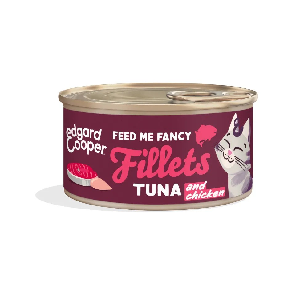 Edgard & Cooper Filetes de Atún y Pollo Grain Free Lata Gatos 70 gr