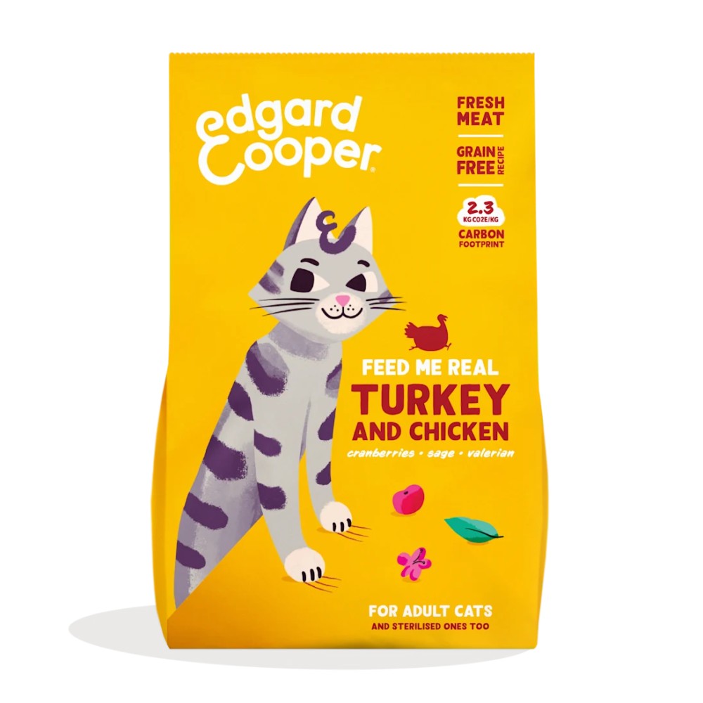Edgard & Cooper Adult Pavo y Pollo Fresco de Corral para Gatos