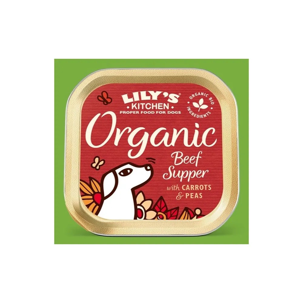 Lily's Kitchen Organic Ternera Tarrina para Perros 150 GR