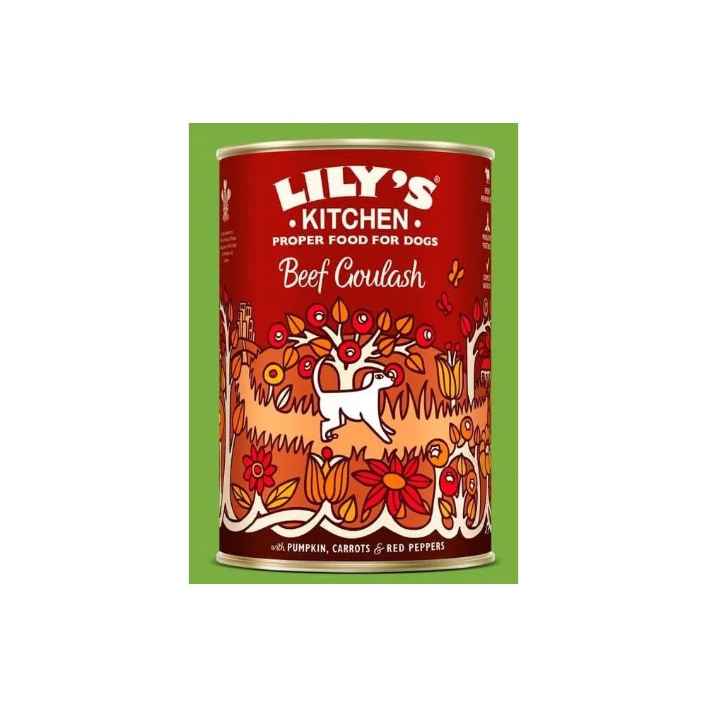 Lily's Kitchen Ternera, Calabaza y Pimientos Rojos Lata para Perros 400 GR
