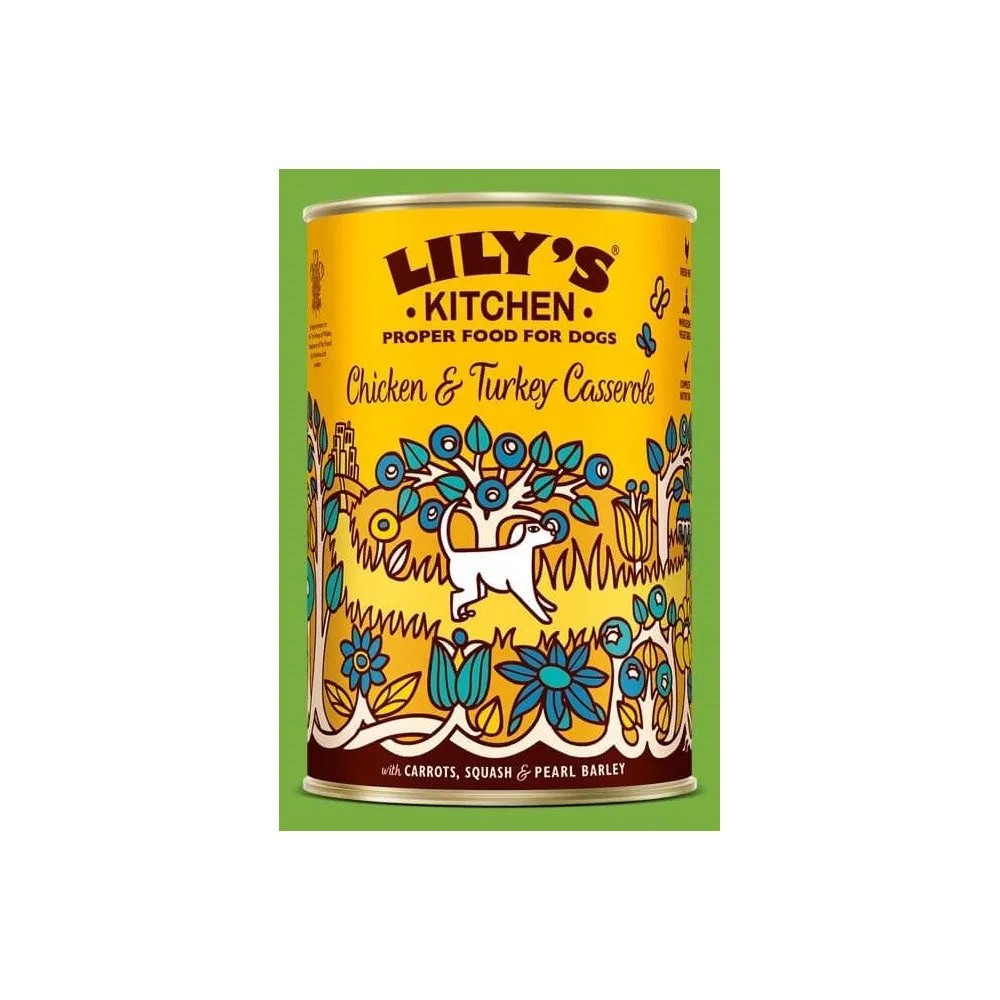 Lily's Kitchen Pollo y Pavo Lata para Perros 400 GR