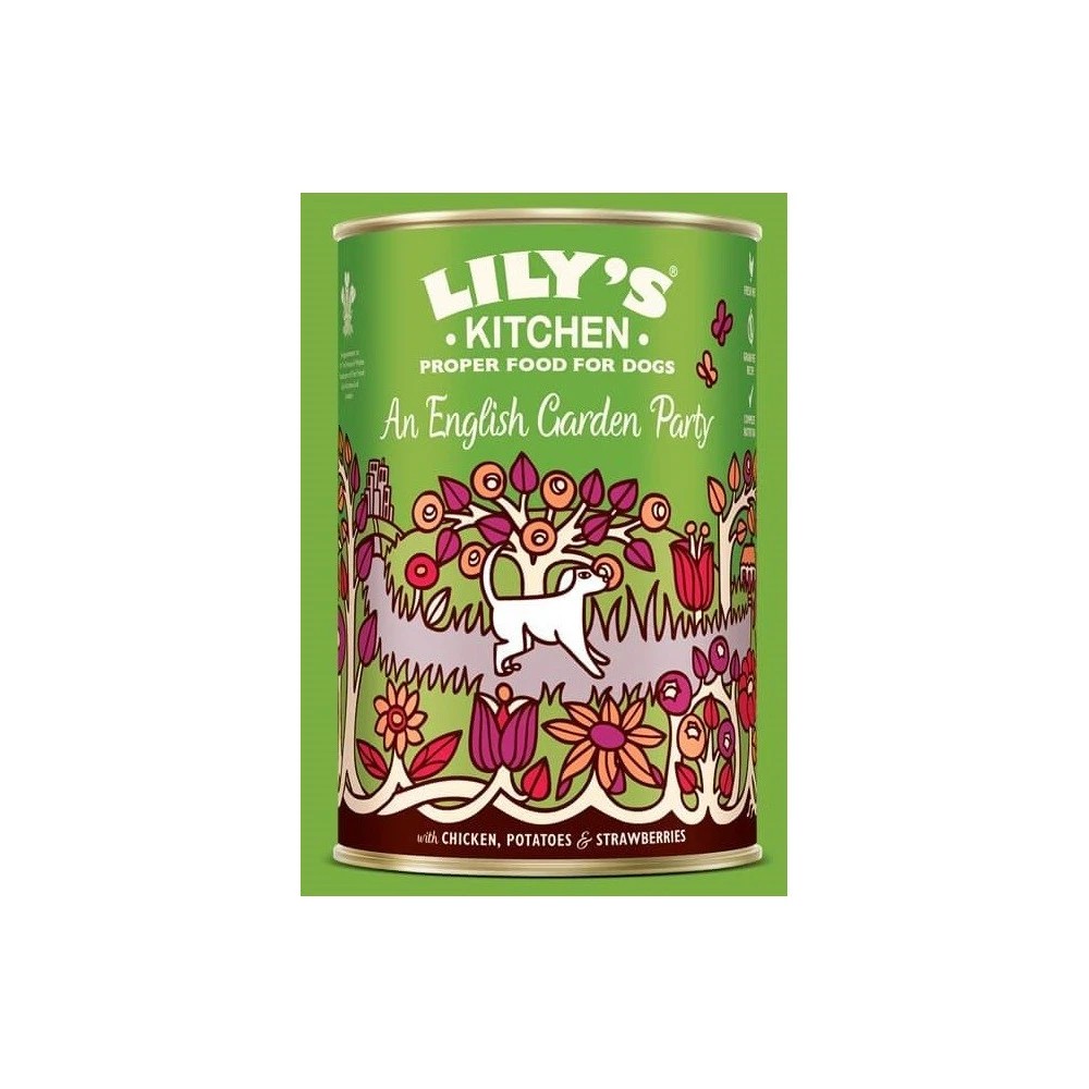 Lily's Kitchen Pollo, Patatas y Fresas Lata para Perros 400 GR