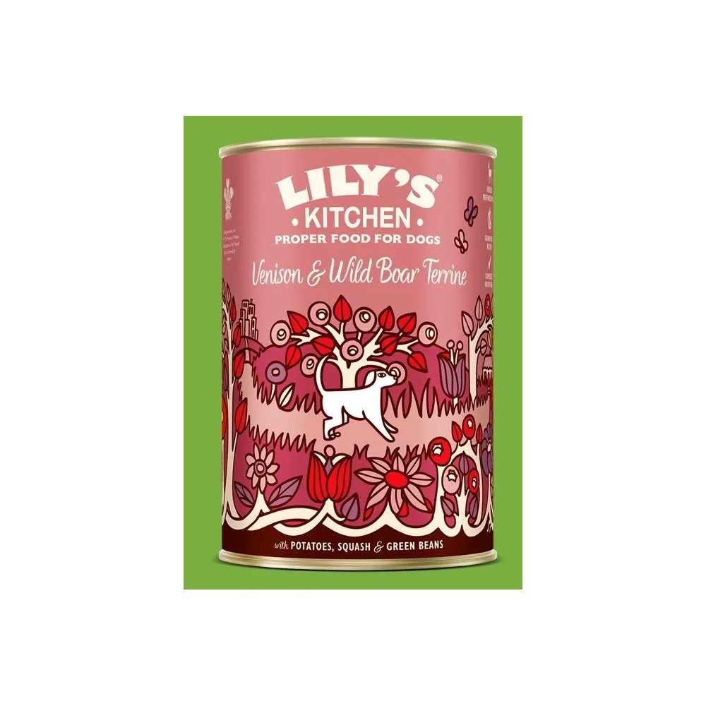 Lily's Kitchen Venado y Jabalí Lata para Perros 400 gr