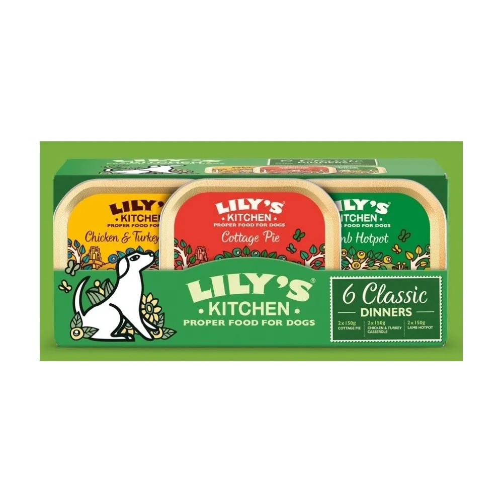 Lily's Kitchen Classic Dinners Multipack para Perros tarrinas 150 gr