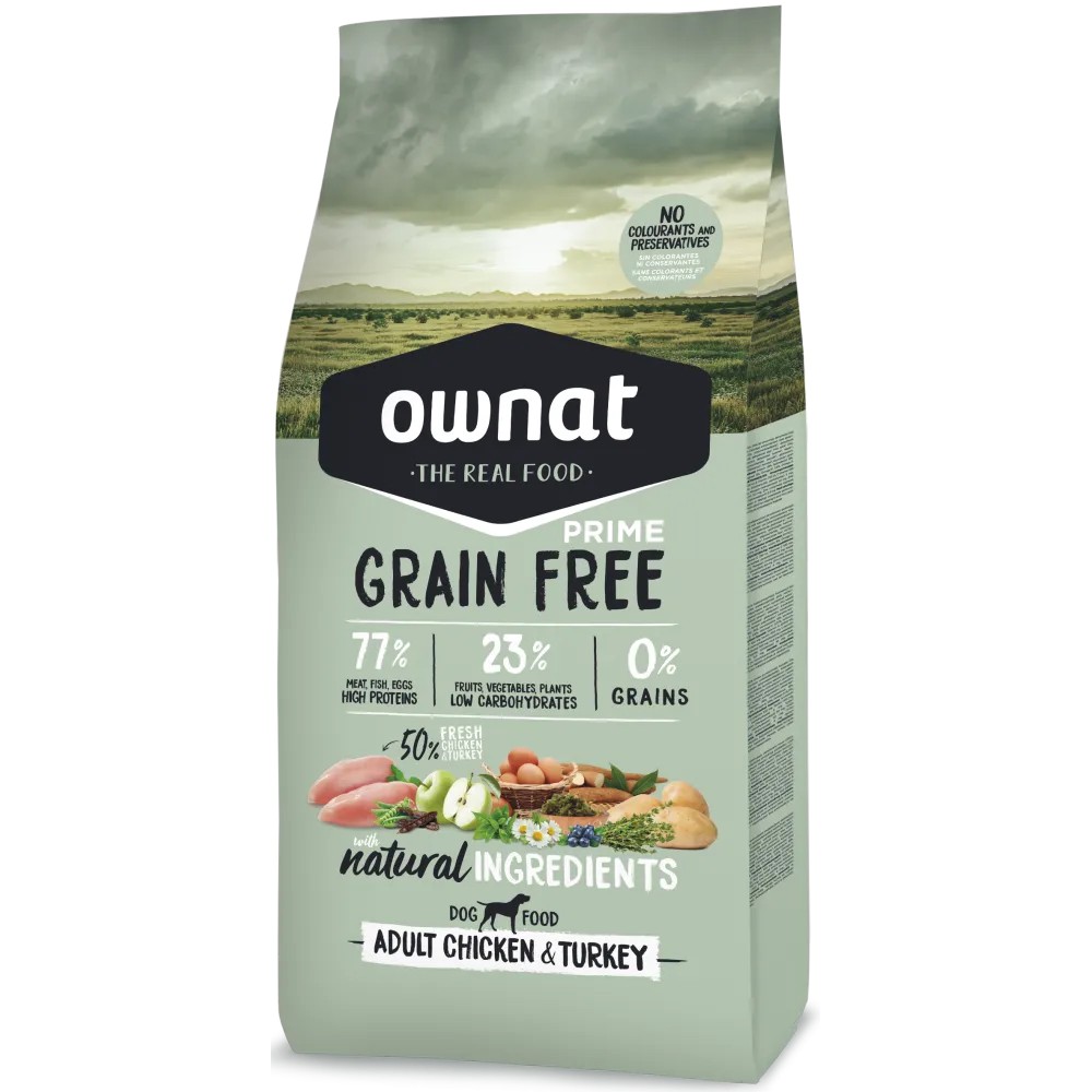Ownat Grain Free Prime Adult Chicken & Turkey Perro