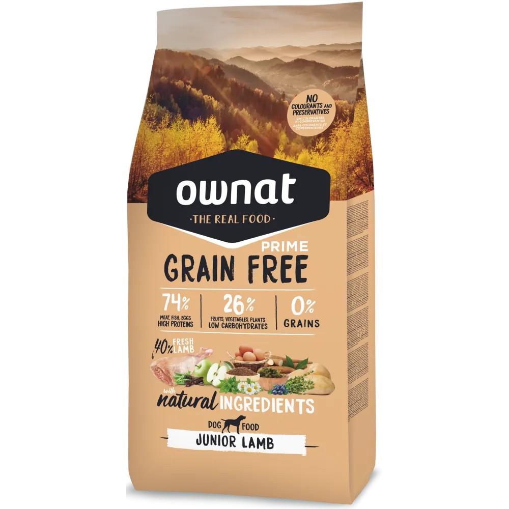 Ownat Grain Free Prime Junior Lamb Perro